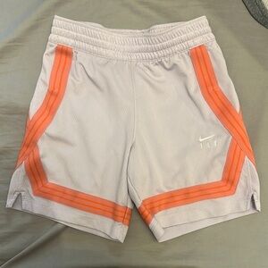 Nike Gray and Orange Sports Shorts